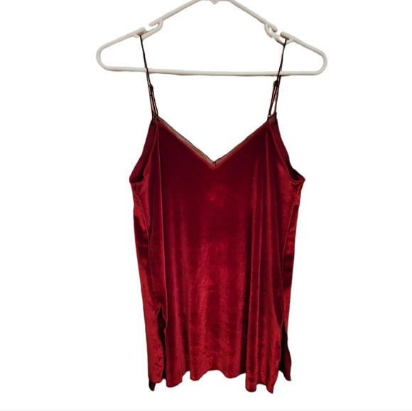 Free People intimately red velvet top - Picture 4 of 9